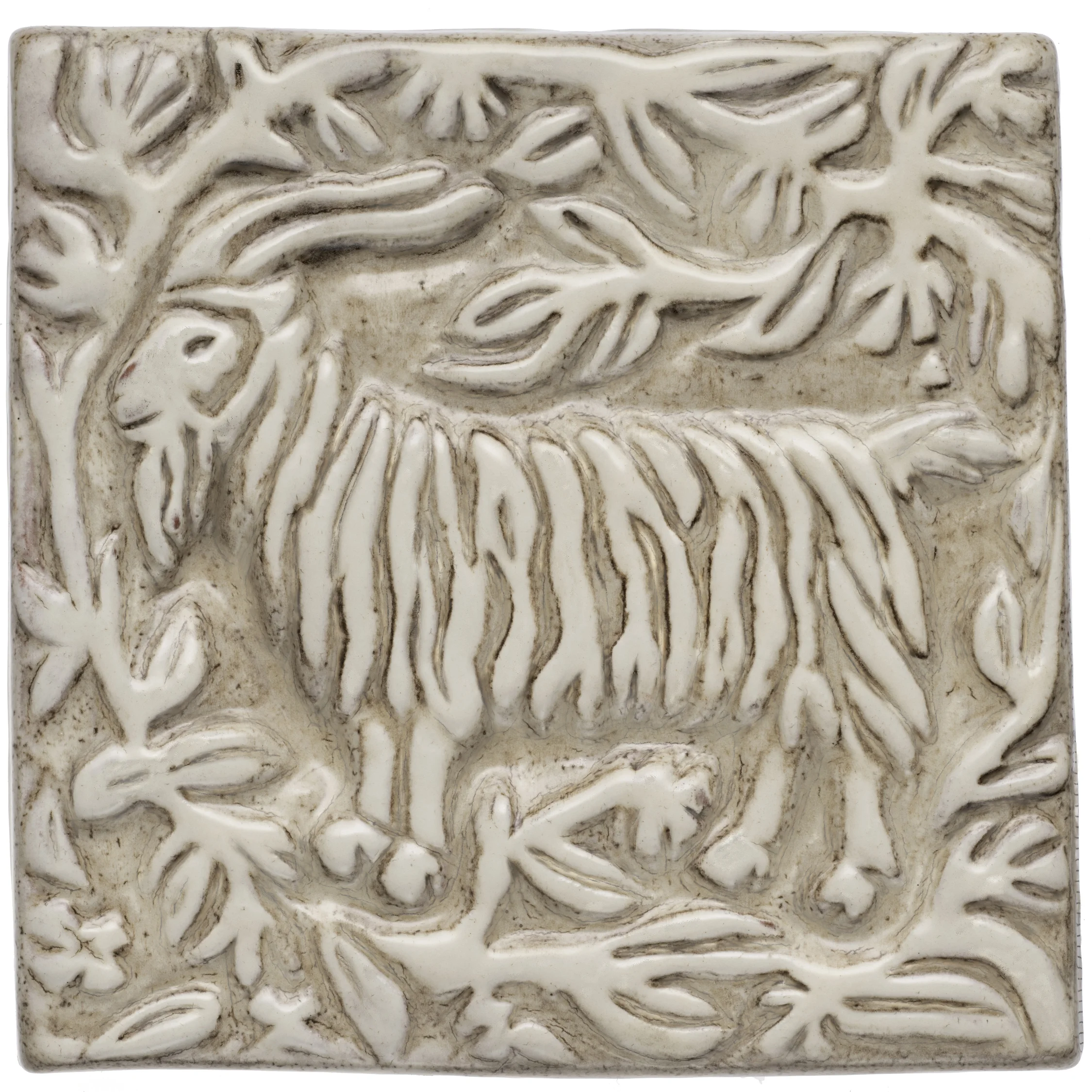 A06-Goat 6x6 Ceramic Handmade Tile | Moore-Merkowitz